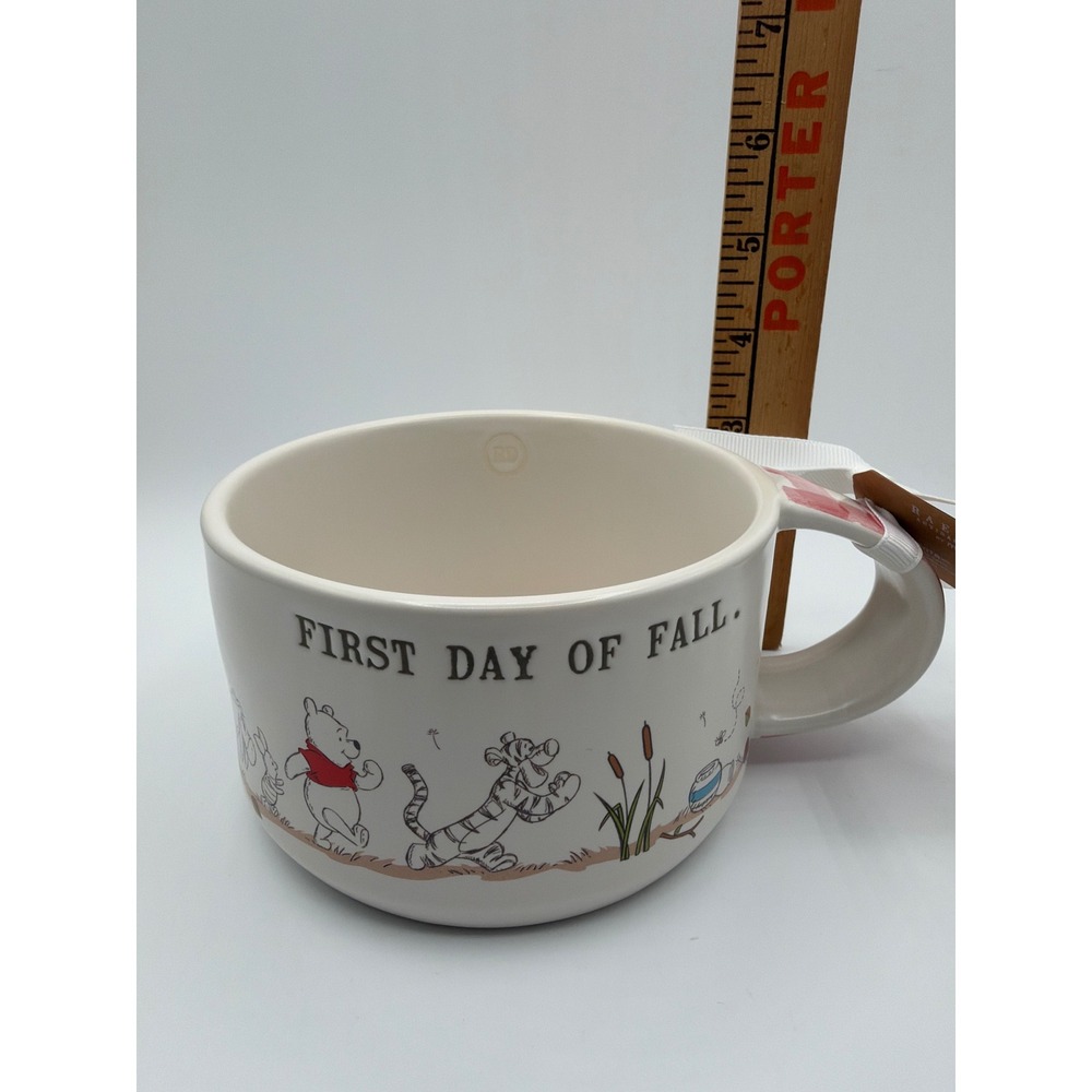 Rae Dunn Disney Winnie the Pooh FIRST DAY OF FALL Soup Mug Bowl